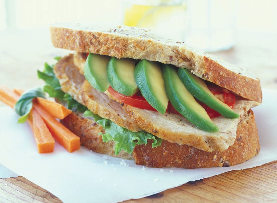 DIY avocado club sandwich