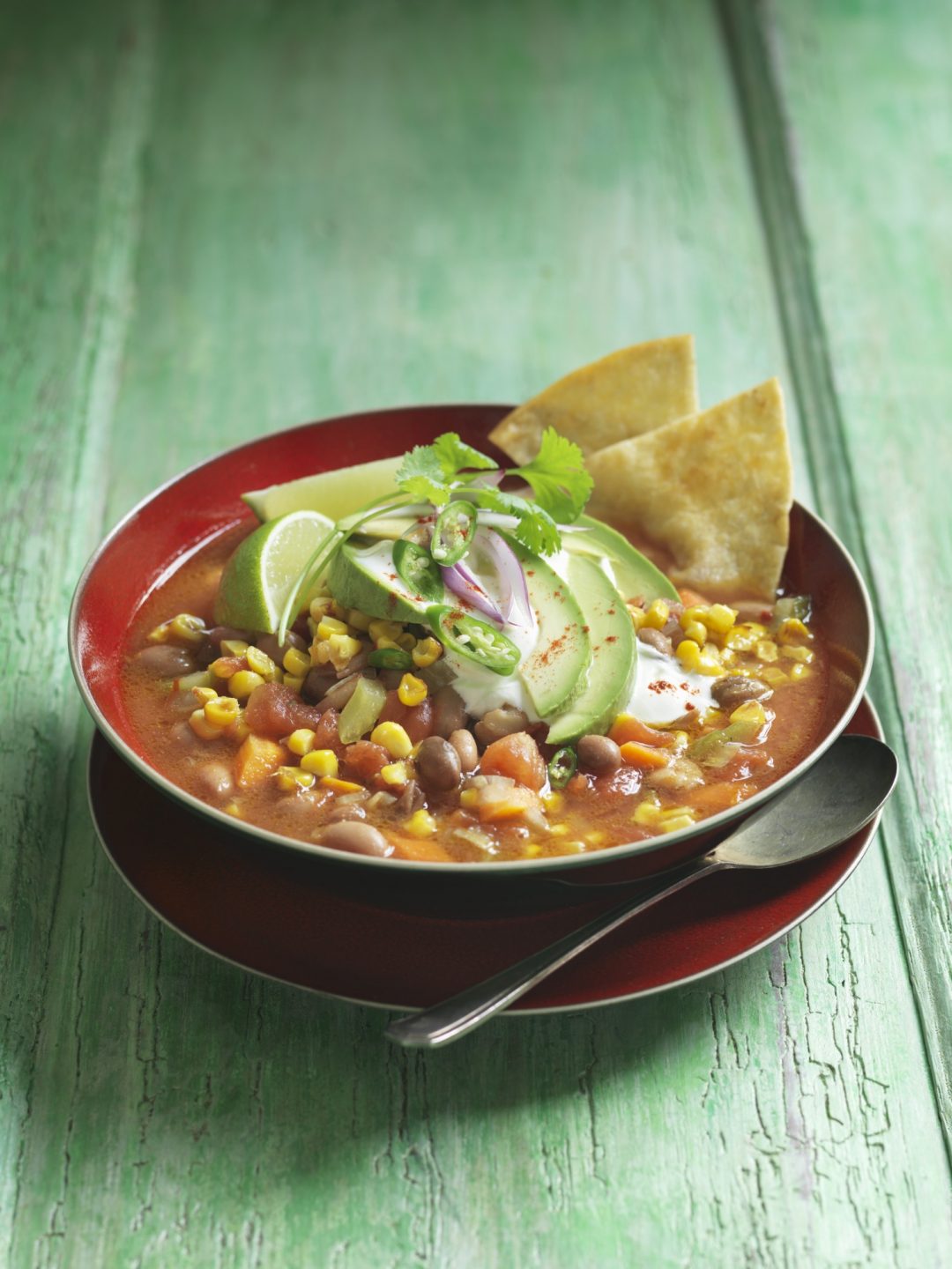 Bean soup with sweetcorn and avocado - Australian Avocados