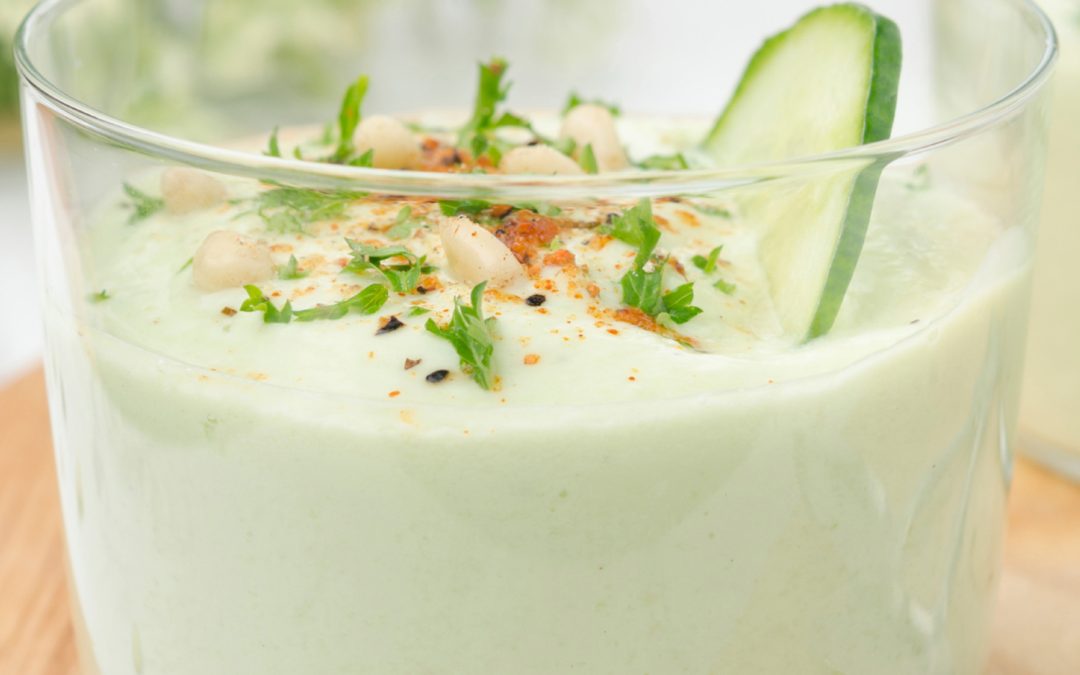 Raw avocado soup