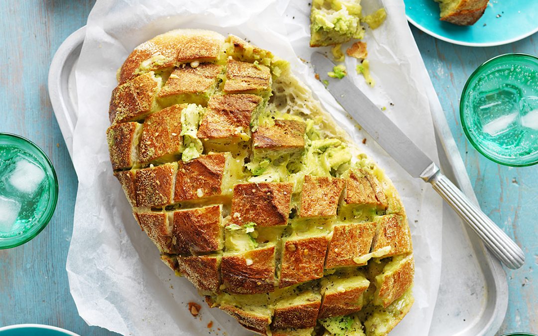 Avo, garlic & cheese bread