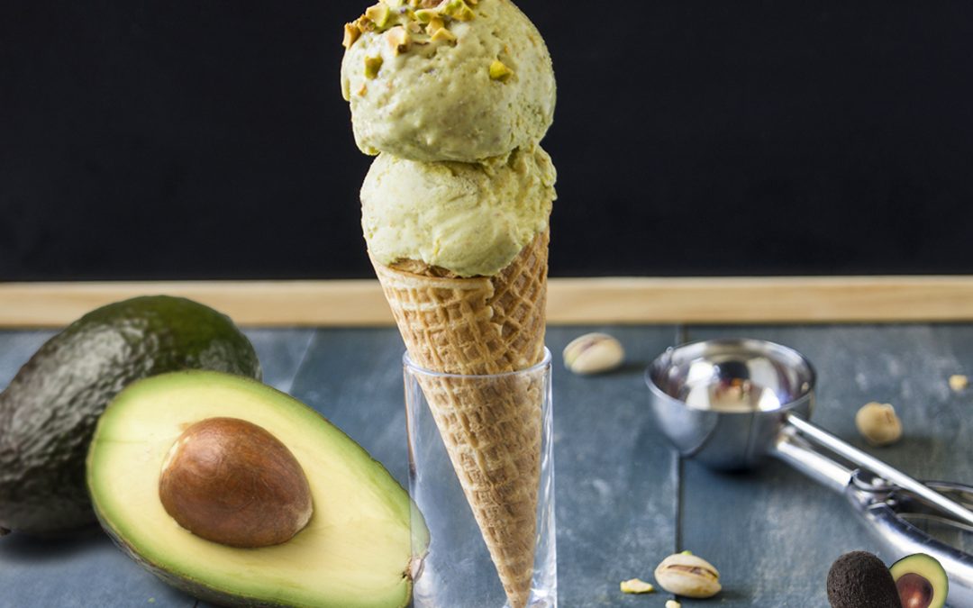 Avo & pistachio ice cream