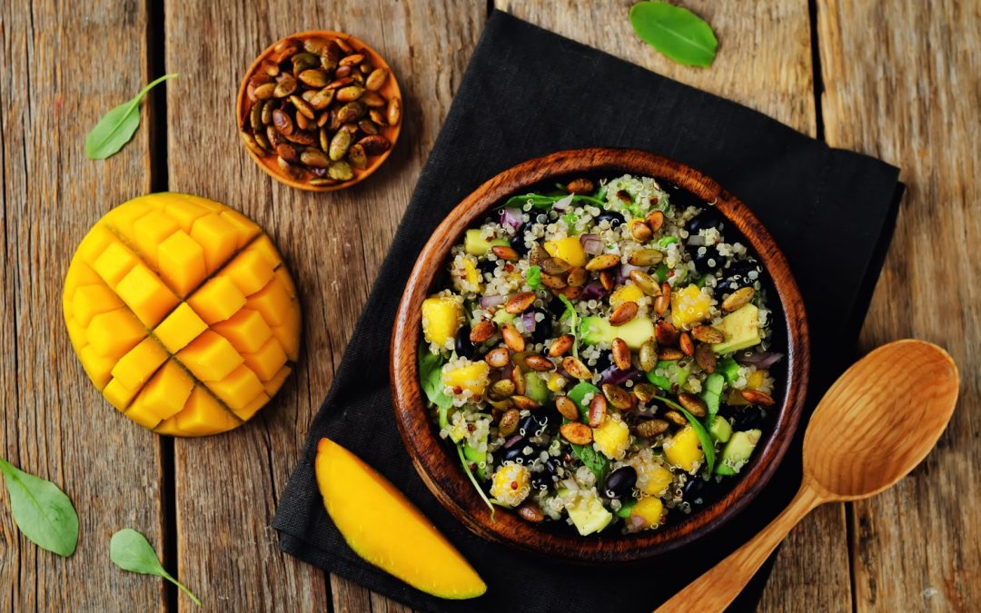 Avocado, mango & quinoa salad