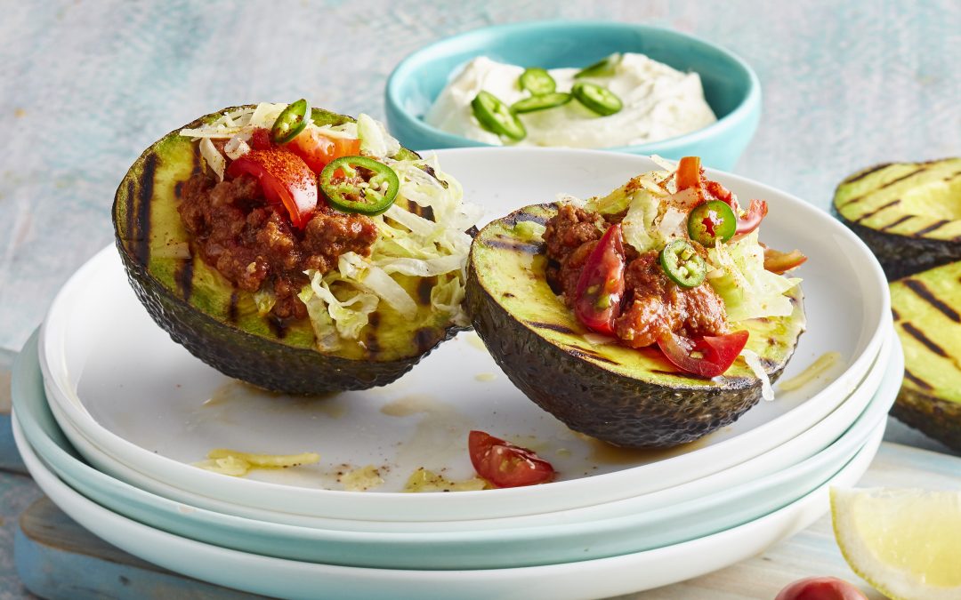 Grilled Avocado with Taco Filling