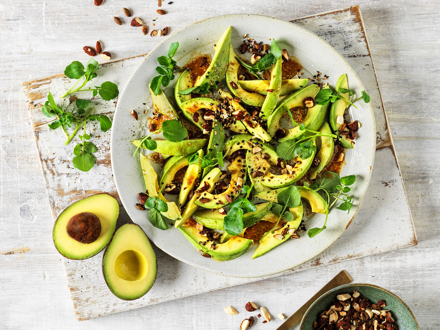 Avo Salad with Miso Ginger dressing