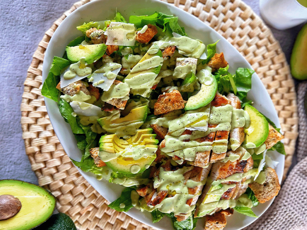 Avocado And Chicken Caesar Salad Australian Avocados