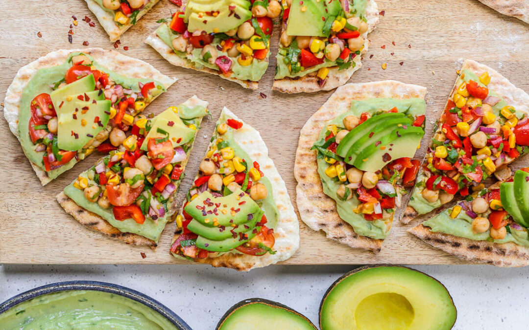 Mexican Chickpea Flatbreads With Avocado Jalapeno Crema