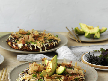 Okonomiyaki with Avocado